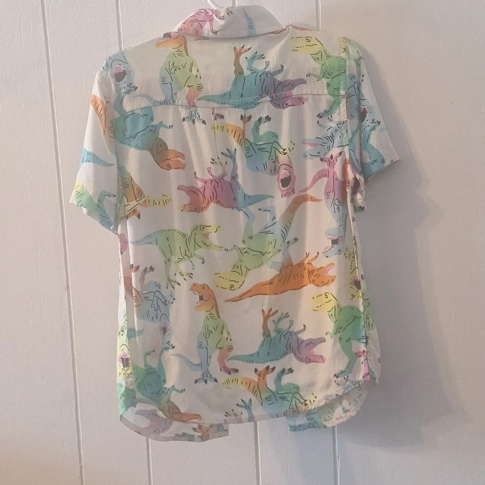 Colorful Dinosaur Print Kids Shirt - Picture 4 of 4